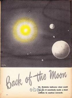 Rare! Robert A. Heinlein story Back of The Moon in ELKS MAGAZINE January 1947