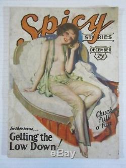 Rare Spicy Stories December 1929 Volume 3 No 1 VG Scare Great Depression Mag