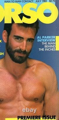 Rare TORSO vintage gay magazine july 1982 AL PARKER PREMIERE ISSUE