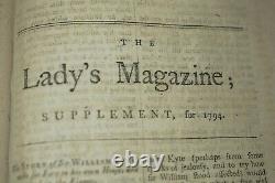 Rare The Lady's Magazine or Entertaining Companion Vol 25 Year 1794