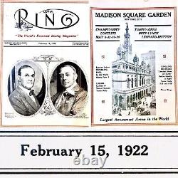 Rare Vintage Reprint of First Ever Edition of Boxing's Ring Magazine, 15.02.1922