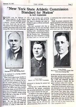 Rare Vintage Reprint of First Ever Edition of Boxing's Ring Magazine, 15.02.1922