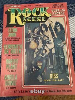 Rock Scene Magazine September 1975 Kiss Cover- Nice