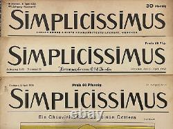 SIMPLICISSIMUS, German satirical magazine, lot of 16