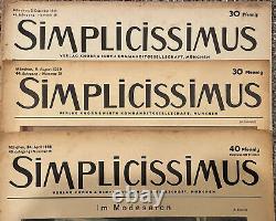 SIMPLICISSIMUS, German satirical magazine, lot of 16
