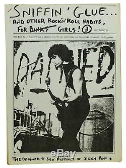 SNIFFIN' GLUE Issue #3 September 1976 Punk Mark Perry Punk Zine Magazine