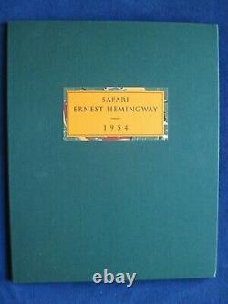 Safari Ernest Hemingway's First Picture Story Extremely Rare First Edition