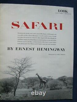 Safari Ernest Hemingway's First Picture Story Extremely Rare First Edition