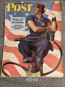 Saturday Evening Post May 29 1943 WWII Rosie the Riveter Cover Norman Rockwell