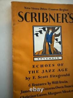 Scribner's Magazine. November, 1931 Echoes Of The Jazz Age