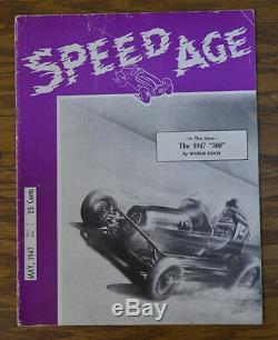 Speed Age #1 1947 Auto Racing Magazine Indy 500 Daytona Motorcycle Tether Car