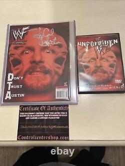 Stone Cold Steve Austin Autographed WWF Magazine COA 2001 And DVD Autographed