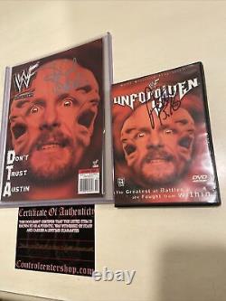 Stone Cold Steve Austin Autographed WWF Magazine COA 2001 And DVD Autographed