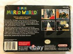 Super Mario World First Edition (Super Nintendo SNES) Complete CIB with Magazine