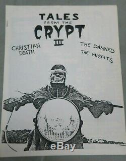 TALES FROM THE CRYPT #3 1982 fanzine MISFITS Christian Death DAMNED very RARE