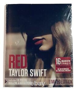 TAYLOR SWIFT Red EXCLUSIVE 16 Track CD, 96 Pg. Magazine, Poster & Picks SEALED