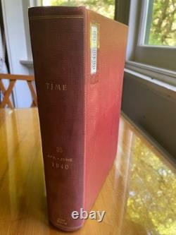 TIME Magazine Bound Volume April-June 1940 World War II Week by Week