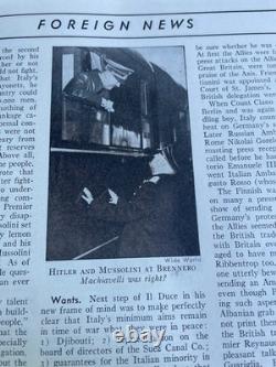 TIME Magazine Bound Volume April-June 1940 World War II Week by Week