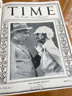 TIME Magazine Bound Volume July-December 1926 Rare Original