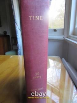 TIME Magazine Bound Volume July-September 1937 Rare Original