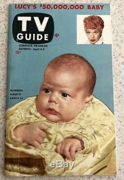 TV Guide 1953 Lucy's $50 Million Baby Lucille Ball Stunning Looking 12 Real Pics