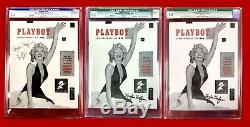 The 3 Most Valuable Hugh M. Hefner Signed Original 1953 Cgc #1 Playboys In World