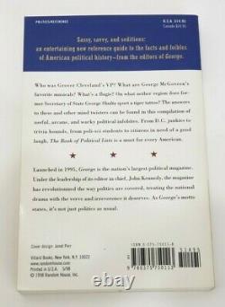 The Book Of Political Lists George Magazine Blake Eskin 1998 Paperback JFK Jr