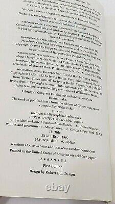 The Book Of Political Lists George Magazine Blake Eskin 1998 Paperback JFK Jr