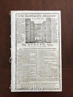 The Gentleman's Magazine for August 1775 Disbound with Speech of Edmund Burke