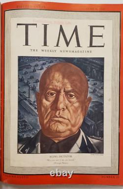 Time Magazine April 14 1941 WWII Adolph Hitler Bound Volume April-June