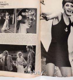 Twiggy HILDEGARD NEF Woody Allen HARPERS December 1971 Cybill Shepherd GUCCI vtg