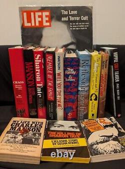 Ultimate Charles Manson Collection 14 Rare First Edition Books + LIFE Magazine