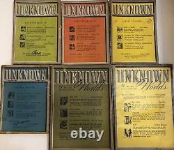 Unknown Magazine Complete Run 39 Issues 1939-1943 Science Fiction Fantasy Rare