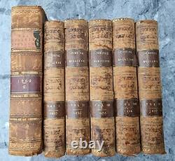 VERY RARE 6 X The Sporting Magazine BOOKS 1835-1837 VOL 10 TO 14 +1 FROM 1869