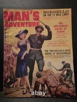 VTG Man's Adventure Magazine Dec 1959 Nazi Torture Cover Art by Clarence Doore
