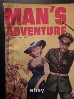 VTG Man's Adventure Magazine Dec 1959 Nazi Torture Cover Art by Clarence Doore