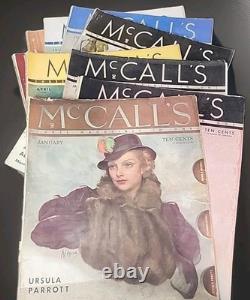 VTG McCall's Magazine 1935 Lot Of (9) Issues Jan. July & Oct. Nov. Neysa McMein