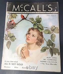 VTG McCall's Magazine 1935 Lot Of (9) Issues Jan. July & Oct. Nov. Neysa McMein