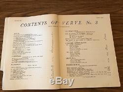 Verve magazine, Vol. 1, No. 3 (Oct-Dec) 1938, including 4 lithographs