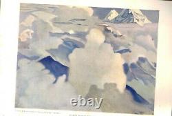 Very Rare 1928 Nicholas Roerich Magazine Archer Color Prints Russia 1st Edition