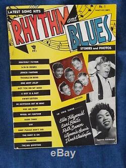 Very Rare 1952 V1#1 Rhythm And Blues Magazine Orioles Sarah Vaughn Must See