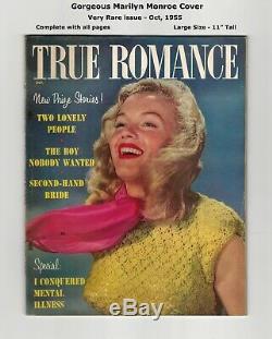 Very Rare 1955 True Romance Beautiful Marilyn Monroe Cover! Complete