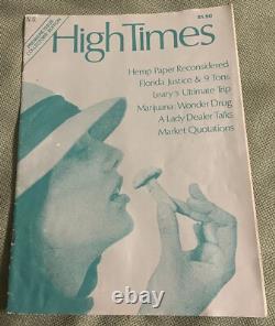 Vintage 1974 HIGH TIMES MAGAZINE PREMIER ISSUE #1 (COLLECTORS EDITION) 1ST wow