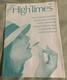 Vintage 1974 High Times Magazine Premier Issue #1 (collectors Edition) 1st Wow