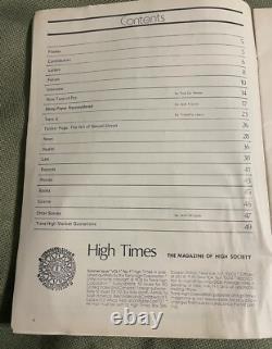 Vintage 1974 HIGH TIMES MAGAZINE PREMIER ISSUE #1 (COLLECTORS EDITION) 1ST wow