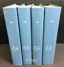 Vintage 1981 TIME Magazine WHOLE YEAR Complete Set BOUND Binders