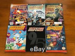 Vintage Nintendo Power Magazine 15 Issues Lot Posters Iron On Cards 80s 90s RARE
