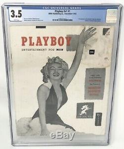 Vintage Original 1953 First Issue #1 Playboy Magazine Marilyn Monroe CGC 3.5