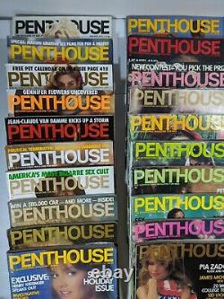 Vintage Penthouse Magazine Lot of 42 Issues 1974-2001 Most in Good Grade w CFs