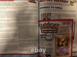 Vintage Pokemon Sabrina's Abra Card + Nintendo Power Magazine Volume 137